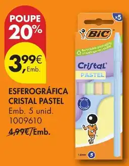 Pingo Doce esferográfica cristal pastel promoção