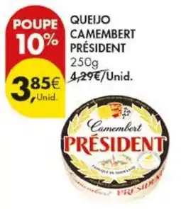 Pingo Doce queijo camembert président promoção
