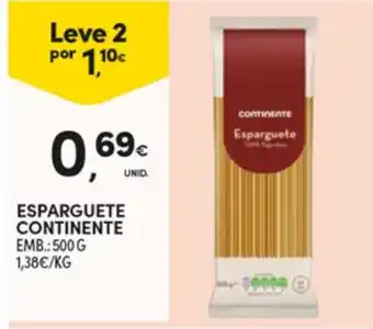 Continente Esparguete continente promoção