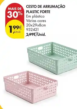 Pingo Doce Cesto de arrumação plastic forte promoção
