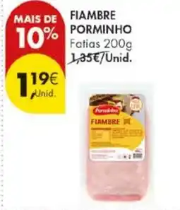 Pingo Doce Fiambre Pormininho promoção