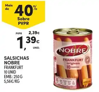 Continente Salsichas nobre frankfurt promoção