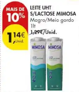 Pingo Doce Leite uht s/lactose mimosa promoção
