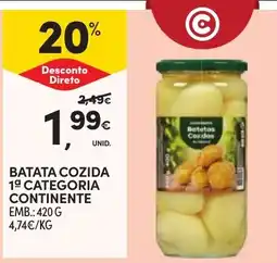 Continente Batata cozida continente promoção