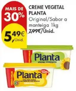 Pingo Doce Creme vegetal planta original promoção