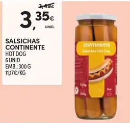 Continente Salsichas continente hot dog promoção