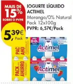 Pingo Doce Iogurte líquido actimel promoção
