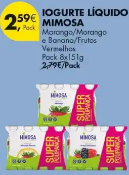 Pingo Doce Iogurte líquido mimosa promoção