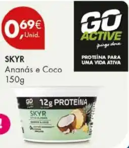 Pingo Doce Go Active Skyr Ananás e Coco promoção