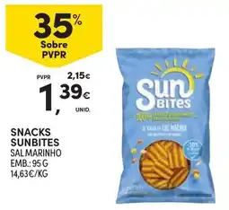 Continente Snacks sunbites sal marinho promoção