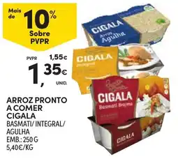 Continente arroz pronto a comer cigala promoção