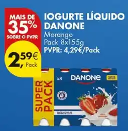 Pingo Doce Iogurte líquido danone promoção