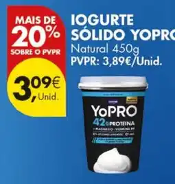 Pingo Doce Iogurte sólido yopro promoção