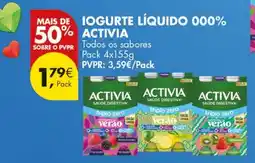 Pingo Doce Iogurte líquido activia promoção
