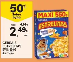 Continente Cereais estrelitas promoção