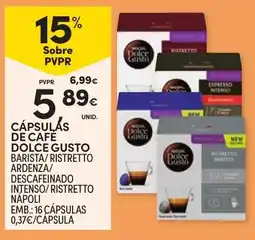 Continente Cápsulas de café dolce gusto promoção