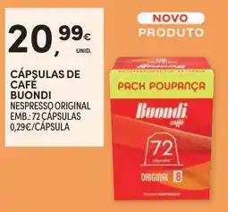Continente Cápsulas de café buondi nespresso original promoção