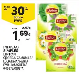 Continente Infusão simples lipton cidreira/camomila/lúcia lima/menta promoção