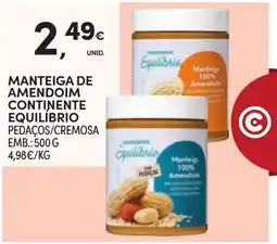Continente Manteiga de amendoim continente equilíbrio promoção