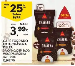 Continente Café torrado lote chavena delta promoção