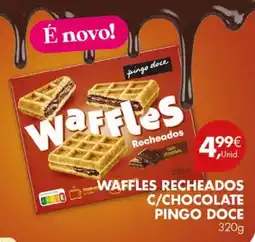 Pingo Doce Waffles recheados c/chocolate pingo doce promoção