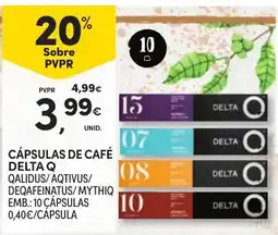 Continente Cápsulas de café delta q promoção