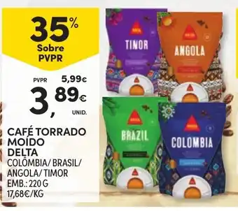 Continente Café torrado moído delta promoção