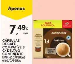 Continente Cápsulas de café compatíveis c/ delta q continente promoção