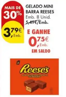 Pingo Doce Gelado mini barra reeses promoção