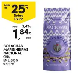 Continente Bolachas marinheiras nacional chia promoção