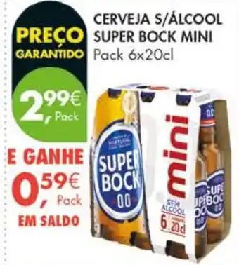 Pingo Doce Cerveja s/alcool super bock mini promoção