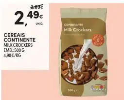 Continente Cereais continente milk crockers promoção