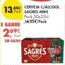 Pingo Doce Cerveja c/álcool sagres mini promoção