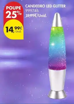 Pingo Doce Candeeiro led glitter promoção