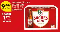 Pingo Doce Cerveja c/álcool sagres mini promoção