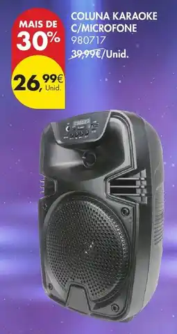 Pingo Doce coluna karaoke c/microfone promoção
