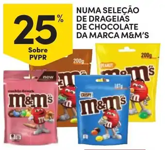 Continente Numa seleção de drageias de chocolate da marca m&m's promoção