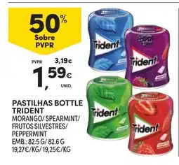 Continente pastilhas bottle trident promoção