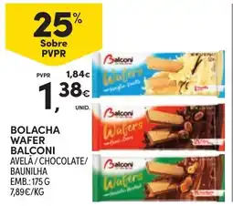 Continente Bolacha wafers balconi avelã/chocolate/baunilha promoção