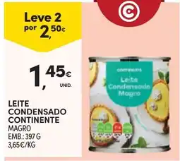 Continente Leite condensado continente magro promoção