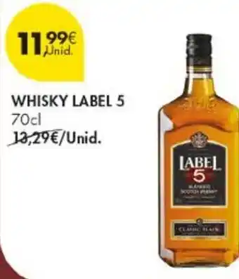 Pingo Doce whisky label 5 promoção