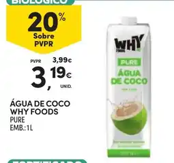 Continente Água de coco why foods pure promoção