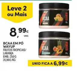 Continente Wayup Bcaa em pó frutos tropicais/laranja promoção