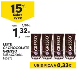 Continente Leite c/ chocolate gresso promoção