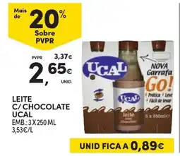 Continente Leite c/ chocolate ucal promoção