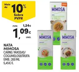 Continente Nata mimosa carne/massas/cogumelos&trufa promoção