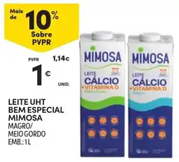 Continente Leite uht bem especial mimosa promoção