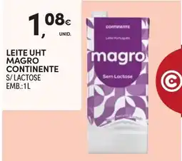 Continente Leite uht magro continente s/lactose promoção