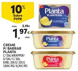 Continente creme p/ barrar planta promoção