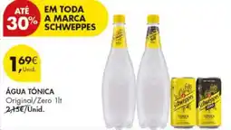 Pingo Doce Água tônica schweppes original/zero 1lt promoção